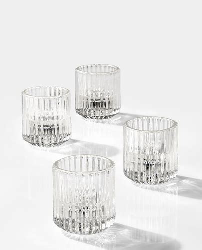 Clear Ribbed Tea Light Holder Sage Hill Rentals