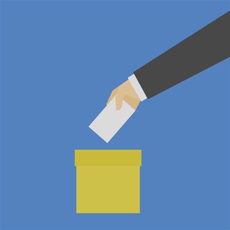 flat illustration of hands putting voting paper in a box 11644372 Vector Art at Vecteezy