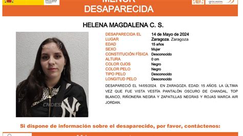 Desaparece Una Adolescente De A Os En Zaragoza