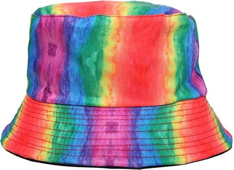 Rainbow Bucket Hat Double Side Wear Reversible Bucket Hat Tie Dye Bucket Hat Unisex Pride Gay