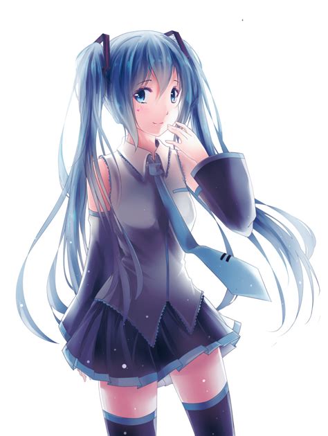 Safebooru 1girl Absurdres Blue Eyes Blue Hair Detached Sleeves Guantoujun Hatsune Miku Highres