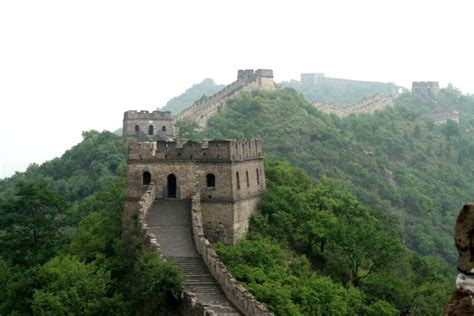 Two Workers Damage Great Wall Of China To Make A Shortcut