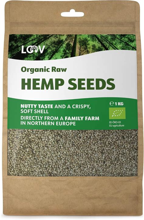 Loov Organic Raw Whole Hemp Seeds Kg Not Heat Treated All Nutrients