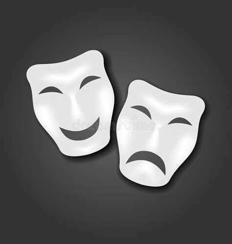 Comedy And Tragedy Masks For Carnival Or Theatre Royalty Free Stock