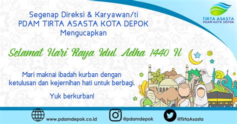 Tirta Asasta Depok · Selamat Hari Raya Idul Adha 1440 H