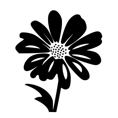 Black Flowers SVG File, Flowers Clipart SVG Instant Download, Black ...