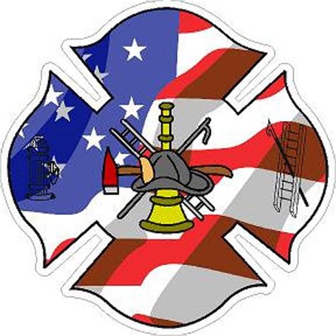 Us Flag Maltese Cross Iaff American Flag Reflective Or Matte Vinyl