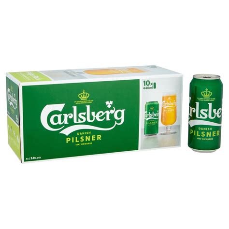 Carlsberg Danish Pilsner Lager 10 X 440ml Cans Delivered Fast In