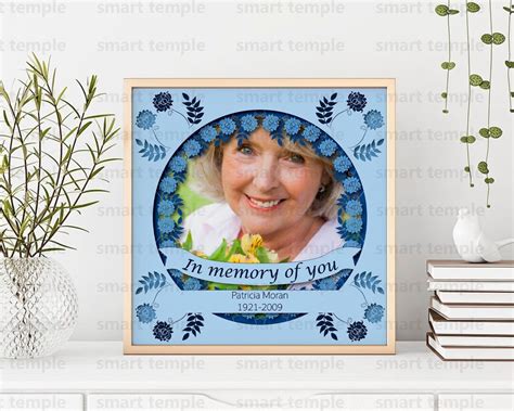 Memorial Grandma Shadow Box Svg Customizable Memorial Shadow Box Svg