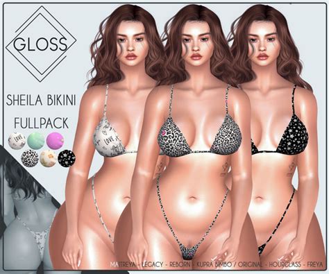 Second Life Marketplace Gloss Sheila Bikini Fullpack