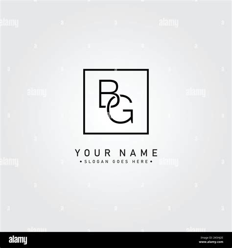 Letra Inicial Bg Logo Simple Business Logo Para Alfabeto B Y G Simple Monogram Logo Imagen