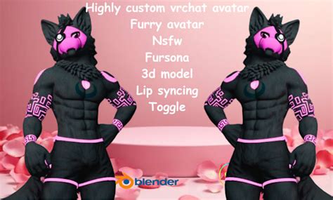 Create Custom Vrchat Avatar D Model Vseeface Furry Avatar Nsfw By