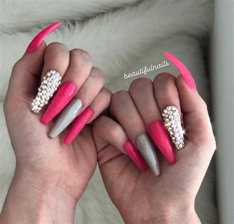 Famous Hot Pink Coffin Nail Designs Ideas Inya Head