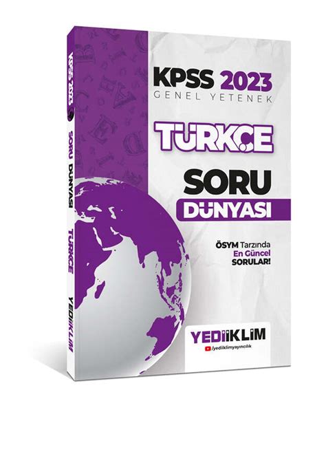 Yediiklim Yayınları 2023 KPSS Genel Yetenek Türkçe Soru Dünyası