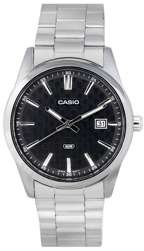 Casio Analog Stainless Steel Black Dial Quartz Mtp Vd D A Mtpvd D