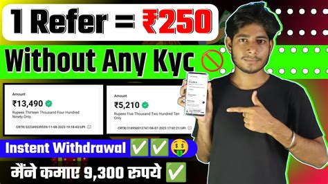 1 Refer 250 Best Earning App Without Investment Refer And Earn