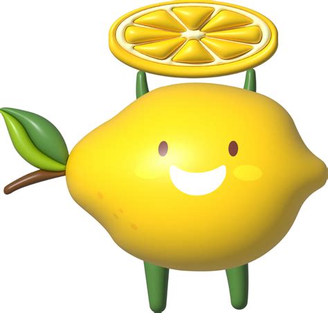 Lemon 3d Cartoon Character 19897582 Png