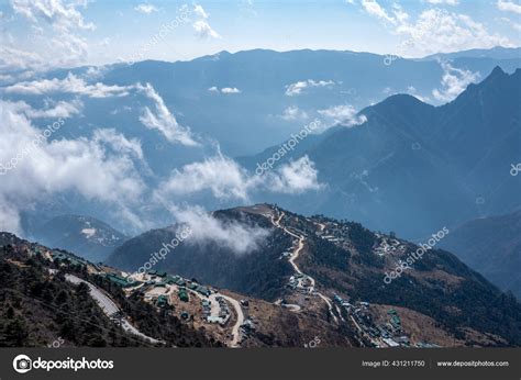 Photo View Mountains Sela Pass Tawang Arunachal Pradesh India Stock