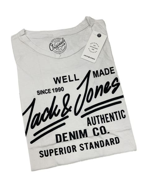 BUY MEN'S T-SHIRT | JACK & JONES | Print On Front | WHITE