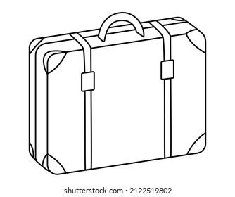 Vintage Leather Suitcase Black White Sketch Stock Vector (Royalty Free) 2122519802 | Shutterstock