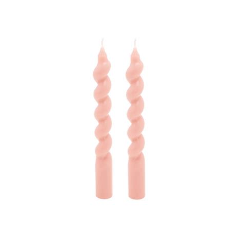 Kit 2 Velas Parafina Espiral 18cm Kit 2 Velas Parafina Espiral Nude 18cm