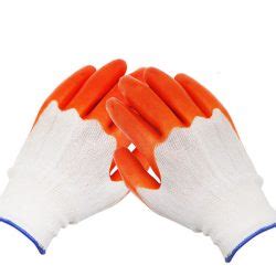 PVC Coated Orange Color Nylon Gloves China One Stop PPE Supplier