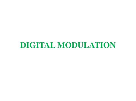 PPT - DIGITAL MODULATION PowerPoint Presentation, free download - ID ...