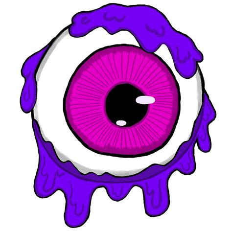 Pink Halloween Sublimation - Eyeballs with melted purple slime 27959437 PNG