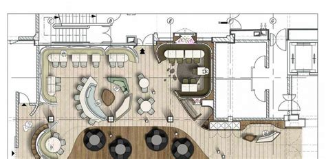 Distribución de la planta de un Restaurante Paralelo Estudio Diseño