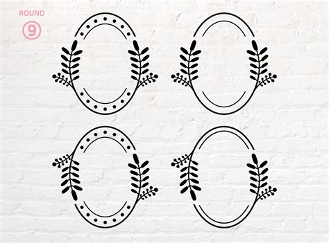 Oval Frame Svg Png Dxf Eps Pdf Etsy