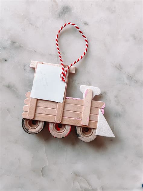 Popsicle Stick Train Ornament Craft Studio DIY