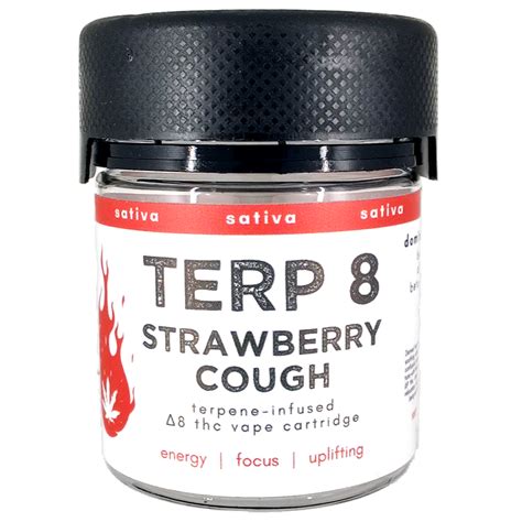 Strawberry Cough Delta 8 Thc Vape Cartridge Terp 8