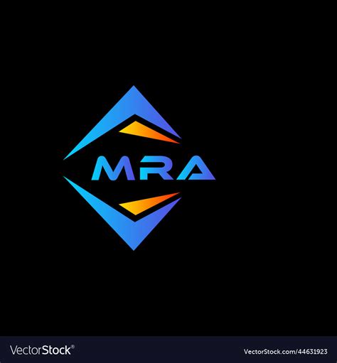 Mra Abstract Technology Logo Design On Black Vector Image