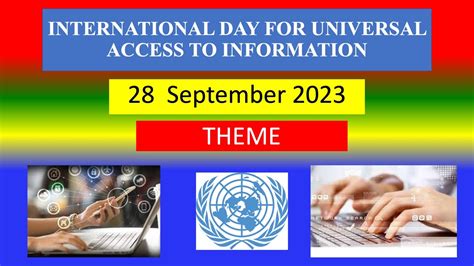 INTERNATIONAL DAY FOR UNIVERSAL ACCESS TO INFORMATION 28 September