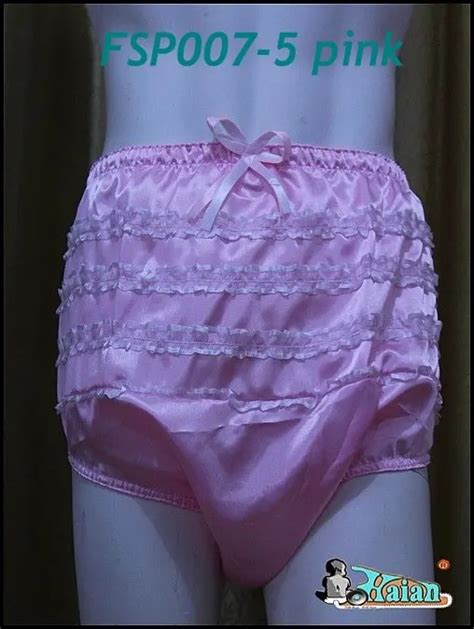 Adult Sissy Satin Frilly Incontinence Diaper Cover Purple Fsp007 5 0