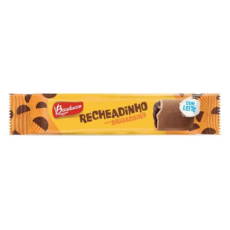 Biscoito Chocolate Recheio Brigadeiro Bauducco Recheadinho Pacote G