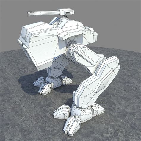 D Model Low Poly Rigged Mech Vr Ar Low Poly Rigged Cgtrader