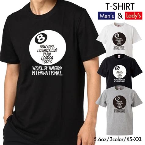 ストリート大人気 ブランド Tシャツ 8ball ビリヤードデザイン パロディ おもしろ デザイン 可愛い ユニセックス Uネック 半袖