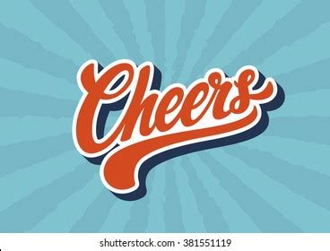 Cheers Lettering Text Stock Vector (Royalty Free) 381551119 | Shutterstock