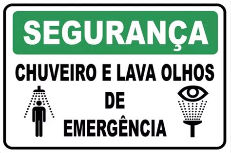 Placa Segurança Chuveiro E Lava Olhos De Emergência MercadoLivre