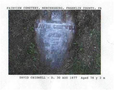 David Criswell 1799 1877 Find A Grave Memorial