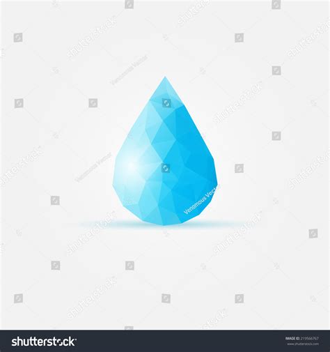 Blue Triangle Geometrical Water Drop Vector Stock Vector 219566767