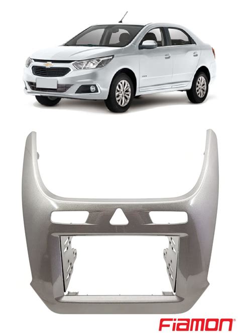 Moldura 2 Din Fiamon Para Chevrolet Cobalt 2016 Até 2019 Grafite