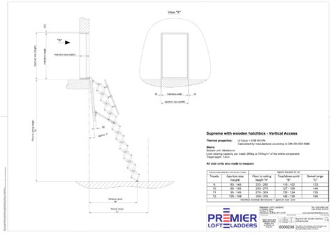 Supreme Vertical Heavy Duty Retractable Loft Ladder Premier Loft