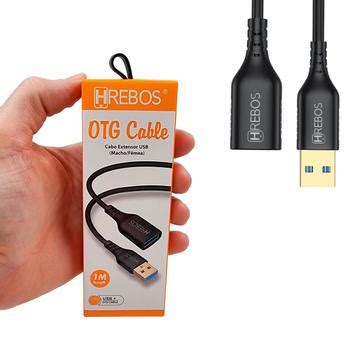 Cabo Extensor Usb 3 0 Otg Macho Fêmea Adaptador Extensão Hrebos 1 metro