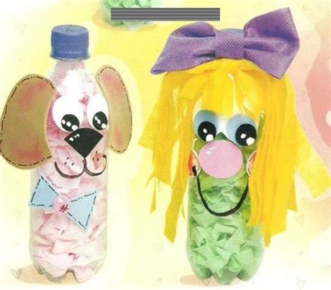 Brinquedo De Garrafa Pet Para Menina - 44 Ideias de Brinquedos Feitos com Garrafa PET | Projeto animais ...