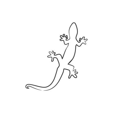 Lizard Reptile Continuous Line Art Drawing