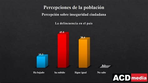 Inseguridad Ciudadana ha aumentado según percibe la población