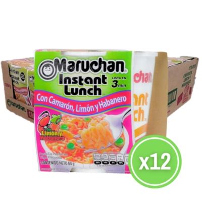 MARUCHAN Sopa Instant Maruchan X12 Sabor Camaron Limon Y Habanero