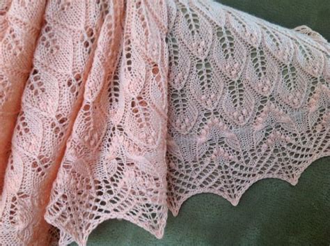 Ravelry Free Wavy Leaves And Butterflies Shawl Pattern By Athanasia